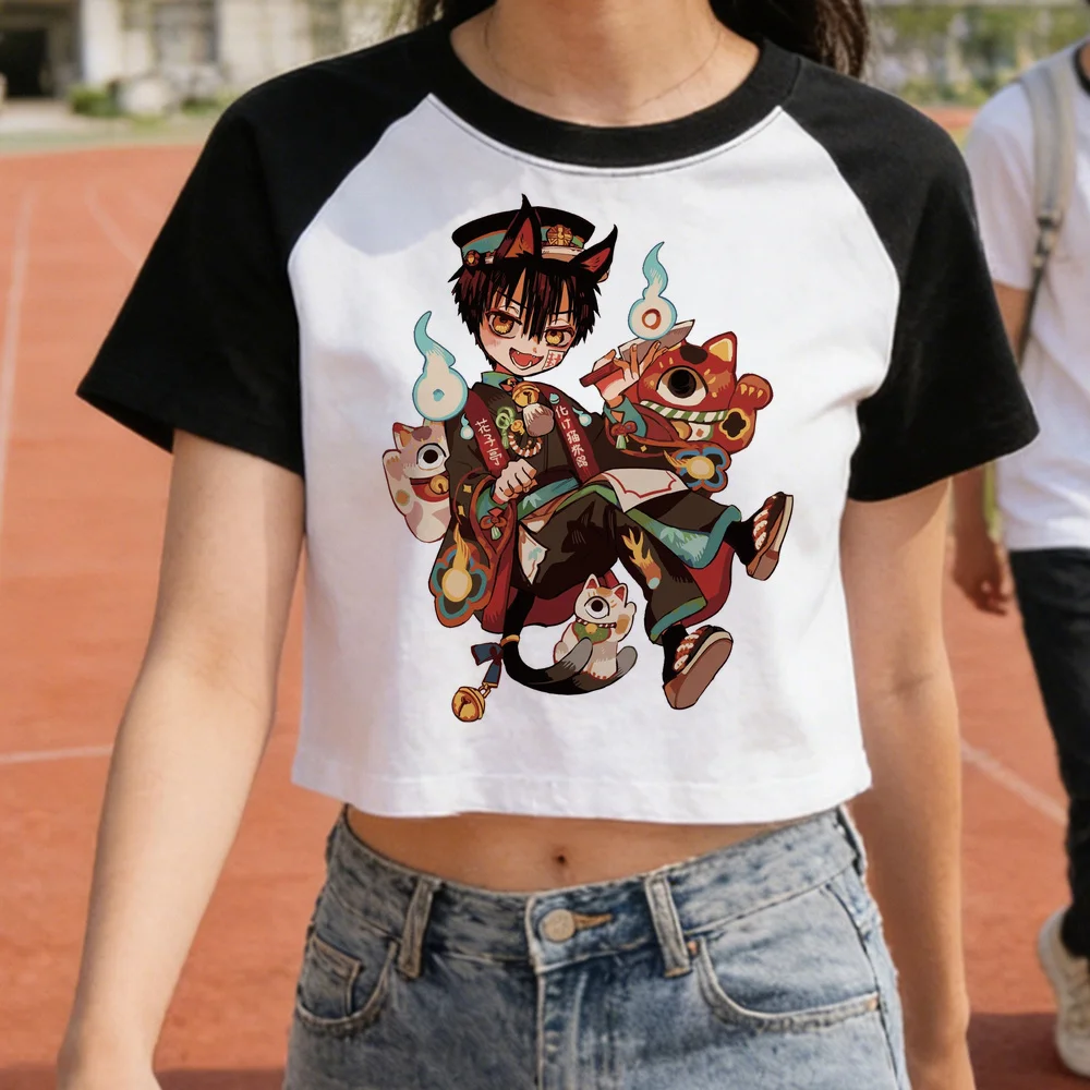 Toilet Bound Hanako Kun crop top female dollette alternative  baddie scene  tshirt y2k meme korean fashion jojifuku goth
