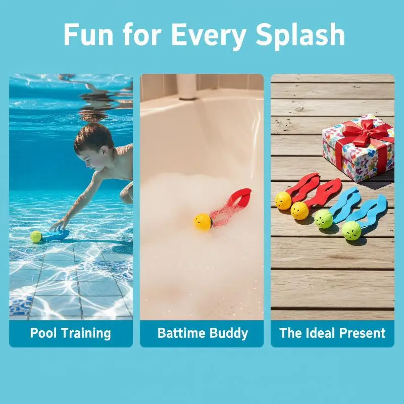 4Pcs Kids Diving Seaweed Toys Random Color Underwater Sinking Toys for Pool Party Favors Swimming Training