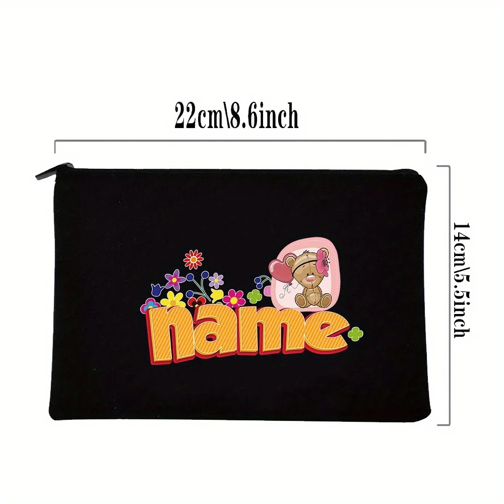 شخصية مخصصة اسم حقيبة مستحضرات تجميل قماش حقيبة يد حقيبة التخزين المحمولة السفر حقيبة مستحضرات تجميل سلسلة الكرتون #2