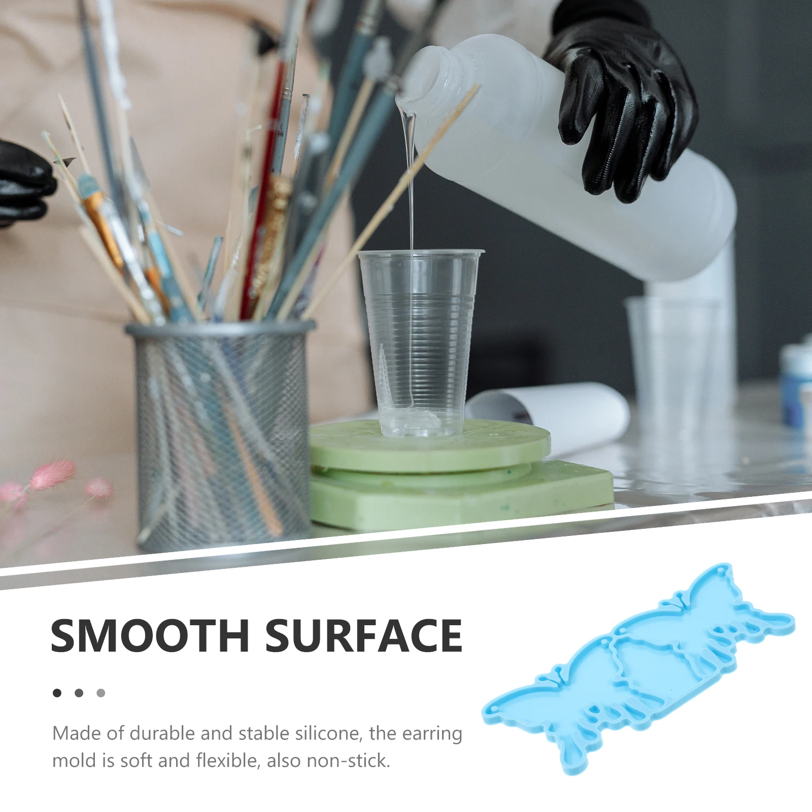 

4 шт., набор силиконовых форм для серег, подвесок, ювелирных изделий, гибкие прочные принадлежности для литья, сделай сам, прекрасный стиль, форма для сережек