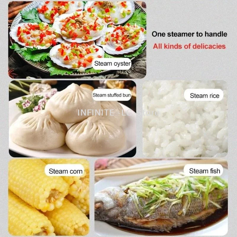 Microwave Food Steamer, Microwave Heat-resistant Plastic Steaming Tray SetINFINITE -LG