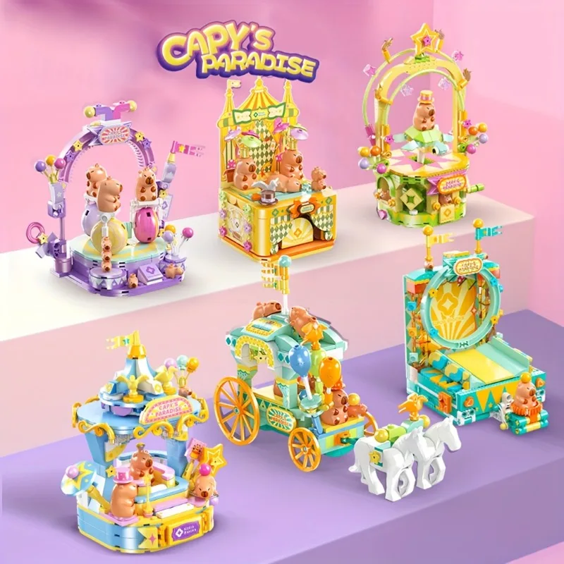 

Capybara Machanical Building Block Toys Educational Toys Suitable for Holiday Birthday Gifts for Family, Children and Friends