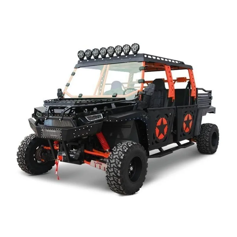Electric fuel all-terrain vehicle UTV desert off-road four-wheel with cargo bucket large displacement