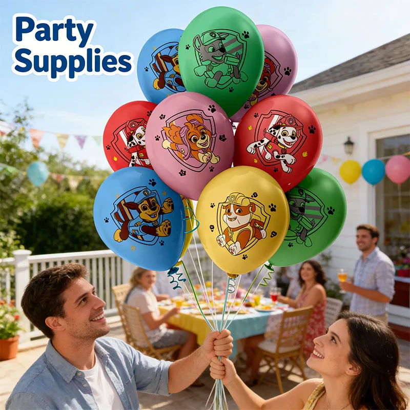 Theme Paw Patrol Latex Balloons Anime Dog Animals Characters Chase Skye Marshall for Birthday Party Supplies Arrangements Gifts