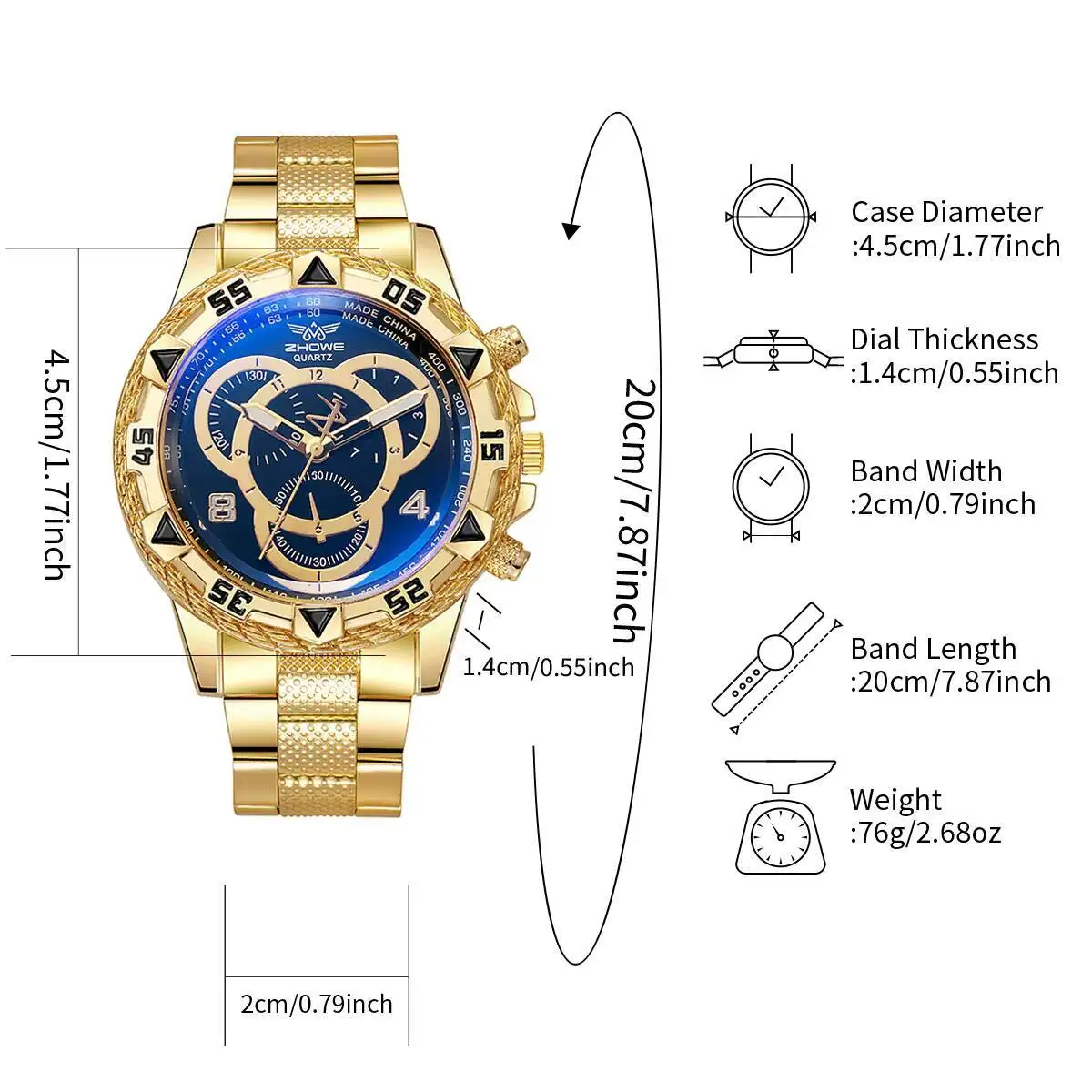 Luxury Large Dial Men Business Watches Fashion Male Analog Quartz Wristwatch Reloj Hombre