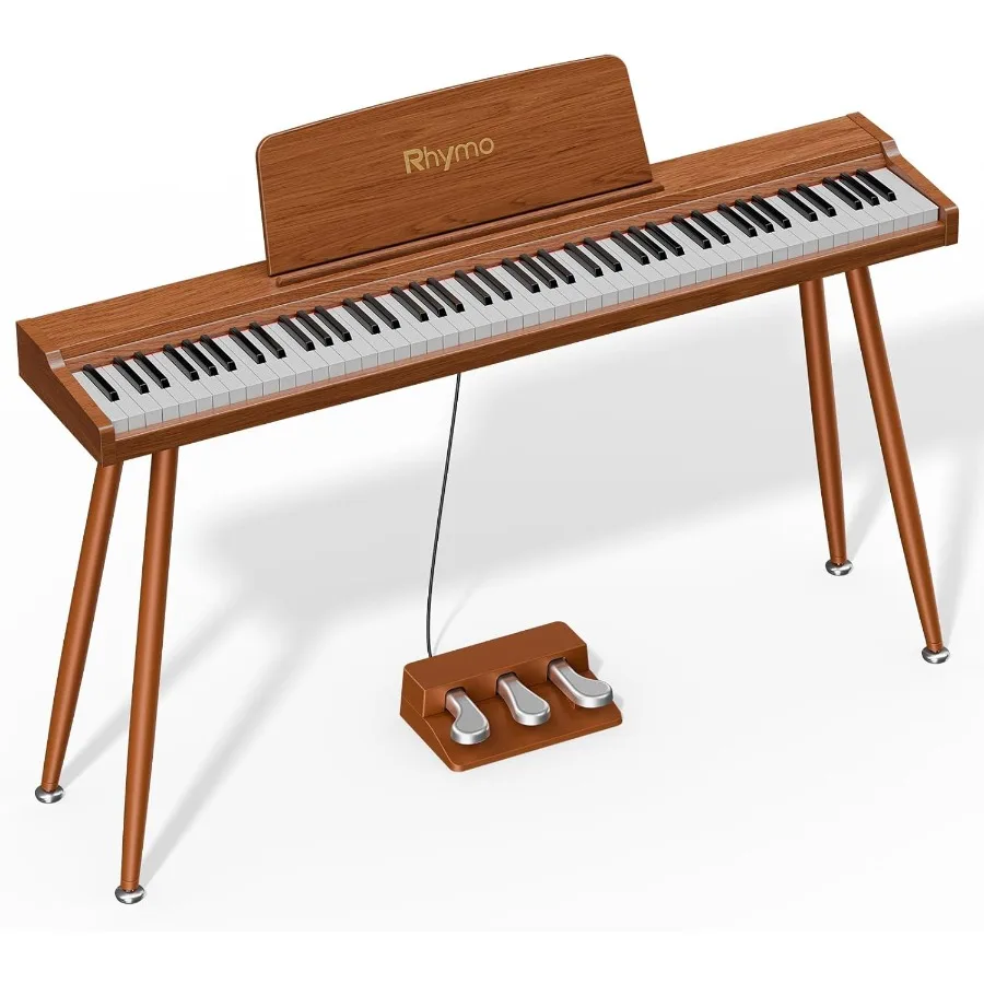 

88-Key Digital Piano with Stand Semi-Weighted Keyboard in Black for Beginners to Professional Bluetooth Audio/MIDI Dual Player