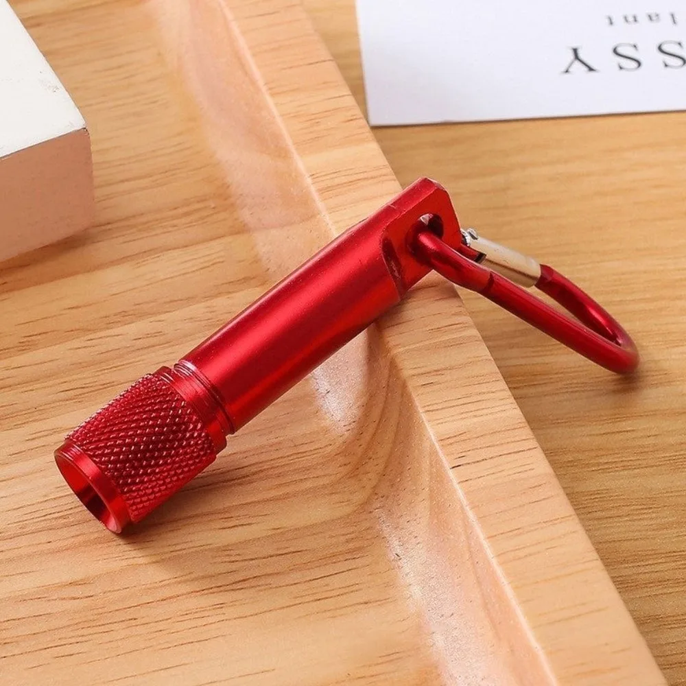 Super Bright Mini Torch with Carabiner Battery Powered LED Flashlight Keychain Aluminum Body Flashlight Key Ring Camping Use