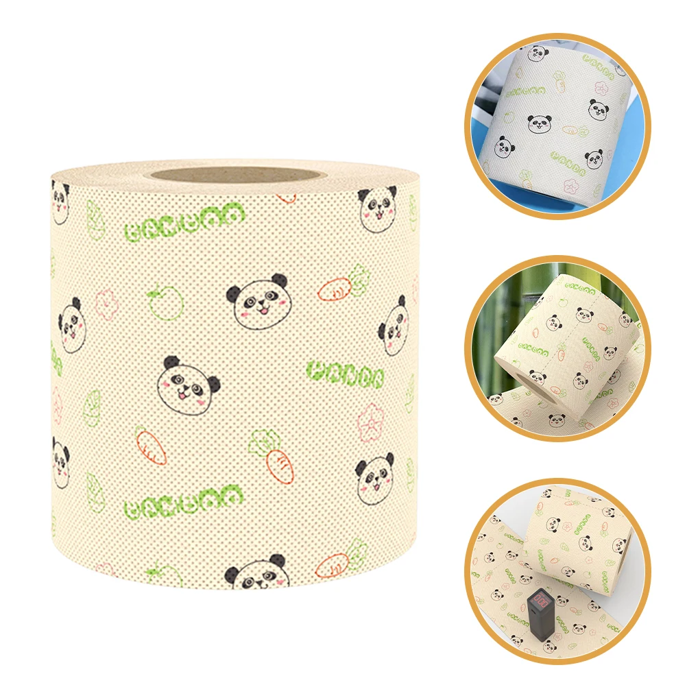 Panda Print Bamboo Pulp Toilet Tissues Hand Towels Kitchen Bathroom Cover Patterned Decorations Soft Longlasting