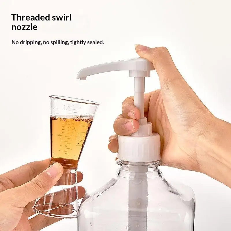 New 1100/1600ml Coffee Syrup Dispenser Multi-Function Honey Sauce Ketchup Bottle With 15CC Pump Scale Syrup Drip Dispenser Tool