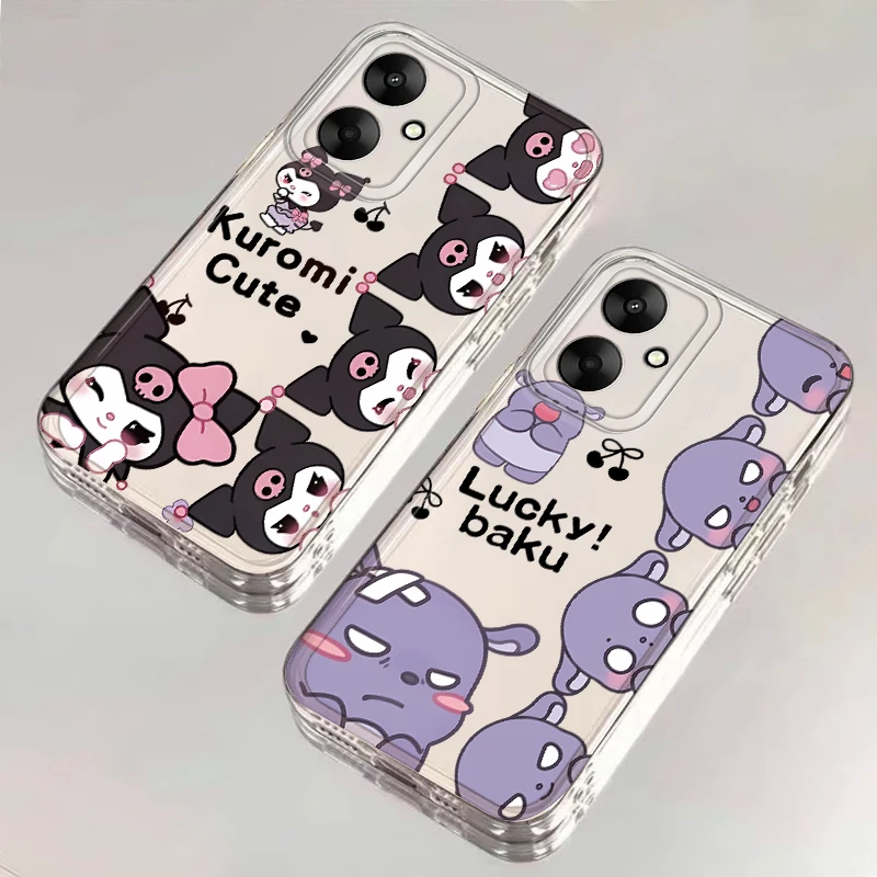 Casing Ponsel untuk Xiaomi Mi 11T Pro 11 Lite Clear Cover Sanrio Kuromi