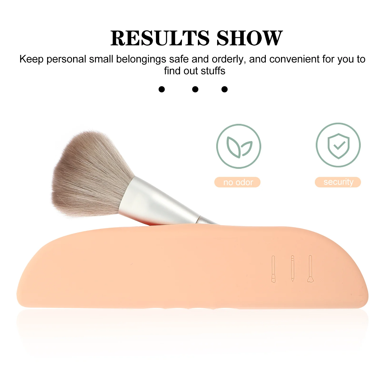 

Silicone Makeup Brush Case Lightweight Compact Travel Holder Brush Storage Organizer Beauty Organizer