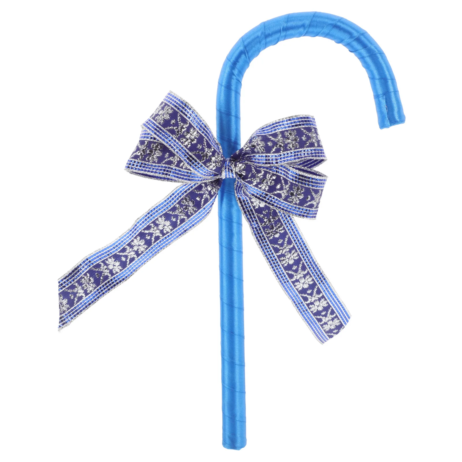 

Blue Bow Costume Cane Christmas Role Play Crutches for Women Fancy Walking Stick Prop Princess Dress Up Wand Theatrical Party