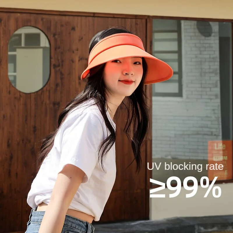 Sun Protection Hat Summer Outdoor Versatile Sun Hat For Men And Women Covering Face Anti-UV Empty Top Cool UPF50+ Empty Top Hat