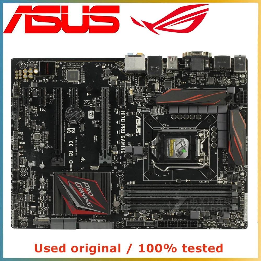 

For ASUS H170 PRO GAMING Computer Motherboard LGA 1151 DDR4 64G For Intel H170 Desktop Mainboard M.2 NVME PCI-E 3.0 X16