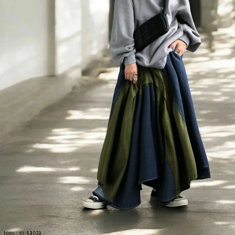 Hoge kwaliteit Japanse Sle zwaar werk onregelmatige kleur Blo middenlengte elastische taille f body rok voor dames