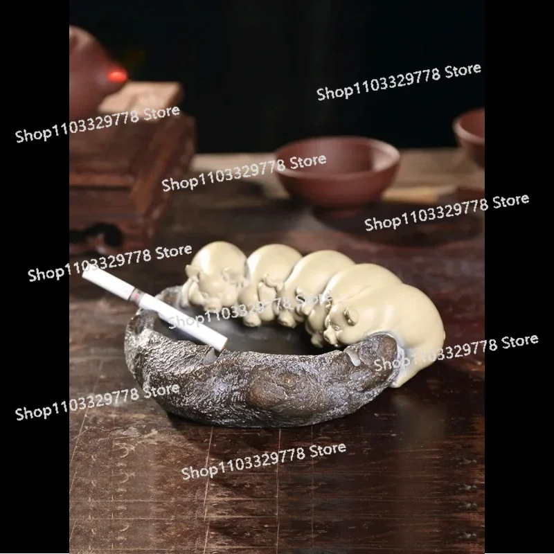 Original Home Office Animal Decoration Pet Pig Ashtray Furniture Office Lighter Ashtray Storage Cigarette Appliances Gift