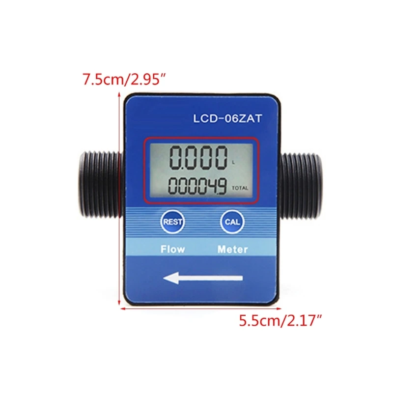 dwan Turbines Digital Diesels Fuels FlowMeter For Chemicals Water 2.3-3.3V