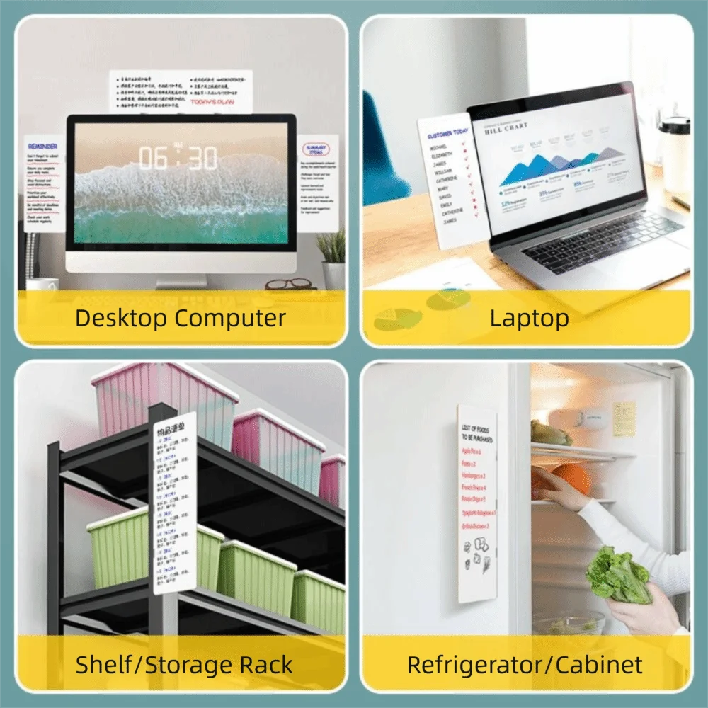 Office Organizer Baked Paint Board Monitor Message Board Whiteboard Surface Screen Memo Panel Sticky Note Holder Desktop Monitor