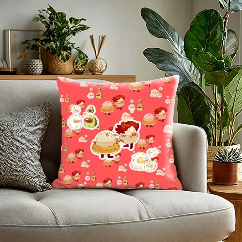 Q-SMP E-ggs Game  Pillow Case Anti-dustmite Pillowcase Invisible zipper silky Sofa cushion cover for bedroom