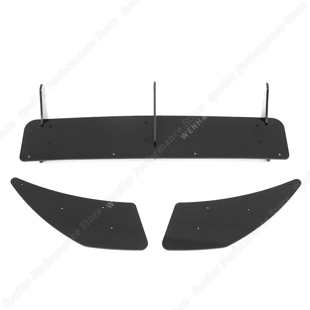 For VW Golf 7 MK7 R R-Line 2013 2014 2015 2016 Car Rear Bumper Diffuser Flag Spoiler Splitter Car Styling Black ABS Plastics