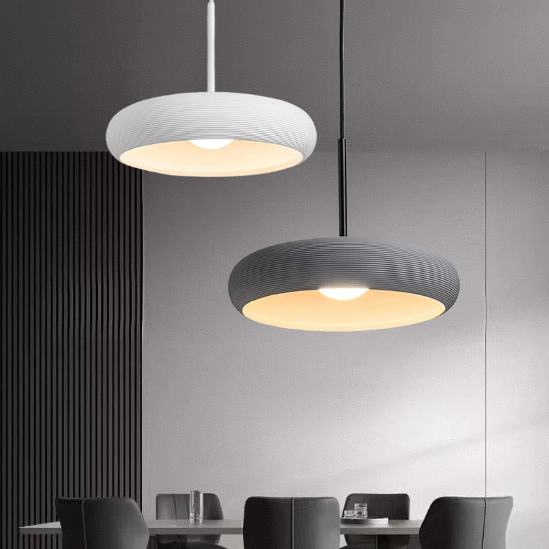 Modern Plaster Round Art Chandelier for Bedroom Dining Table Living Room Bar Designer LED Hanging