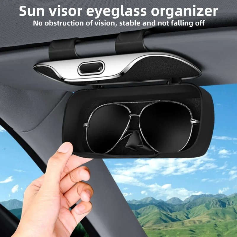 Für Auto Visier Brillenetui Auto Innenraum Hauptfahrer Brillenclip Sonnenbrille Organizer Brillenhalter