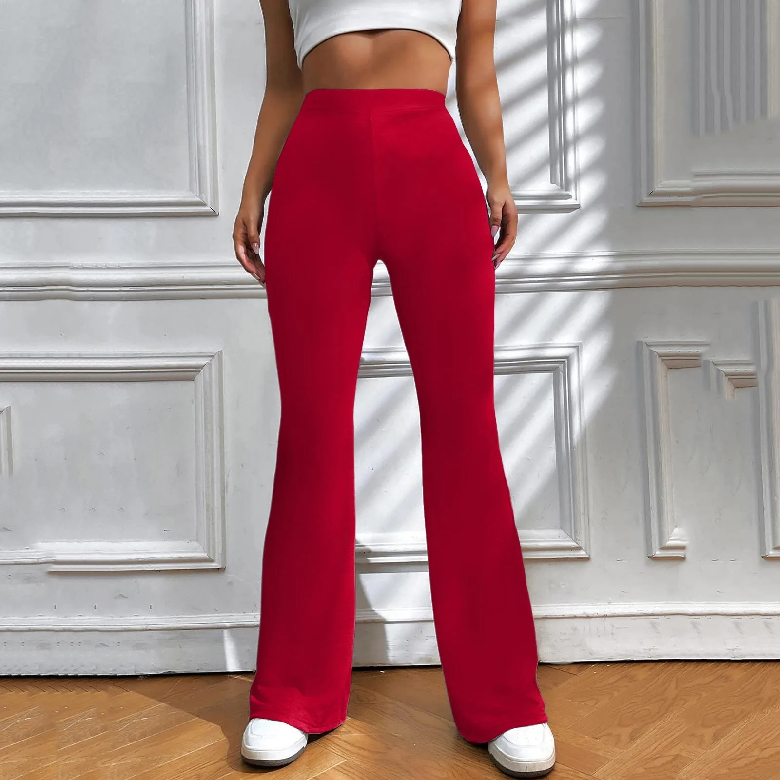 

Women'S New Yoga Sports Pants Autumn Sexy High Waist Tight Casual Fitness Flared Trousers Female Solid Color Sport Sweat Pants