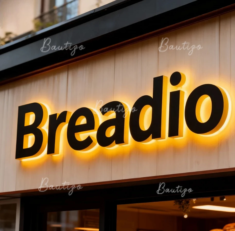 علامة أعمال مخصصة ثلاثية الأبعاد شعار صالون معدني حرف LED باللون العبري بإضاءة خلفية للاستقبال ديكور إعلاني عيادة لافتة منزل نيون