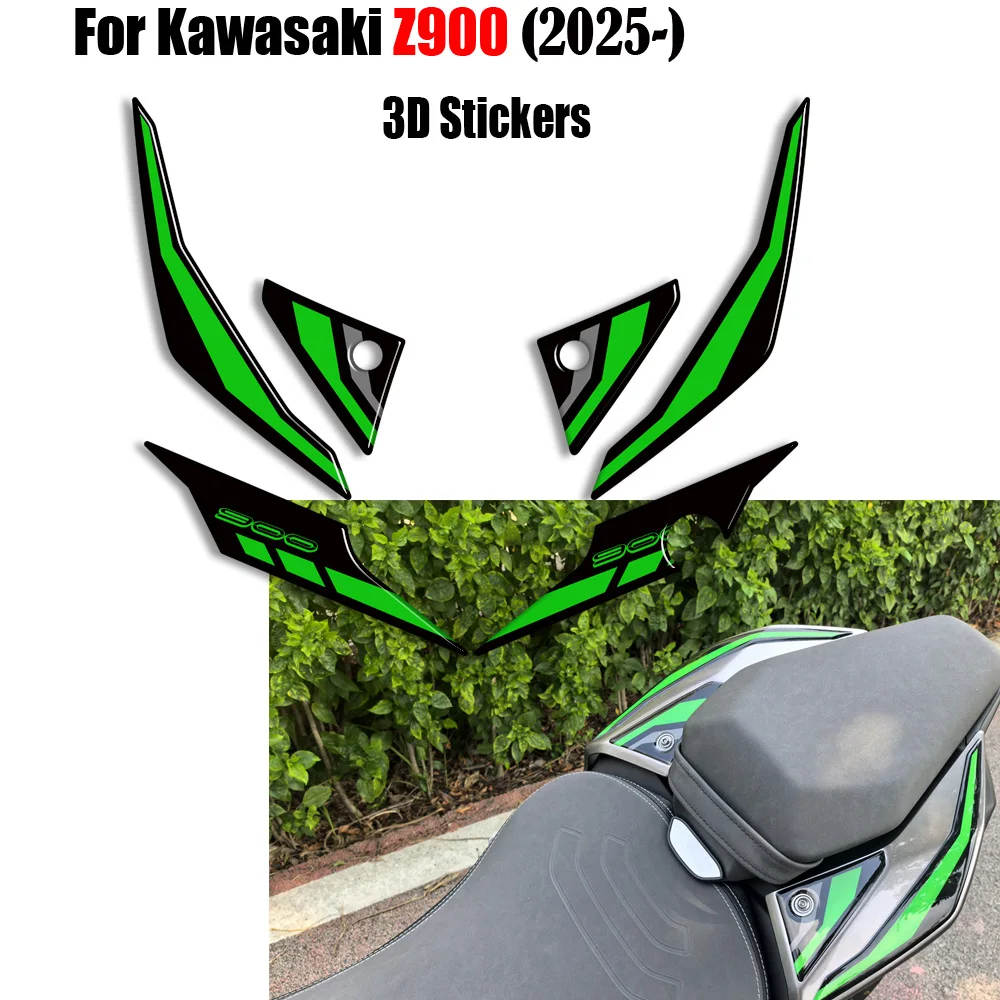 Motorcycle Anti-Slip Tank Grip Pads and 3D Carbon Fiber Fuel Cap Protector Sticker Decal Set  2025 2026 for Z900 Z900 SE