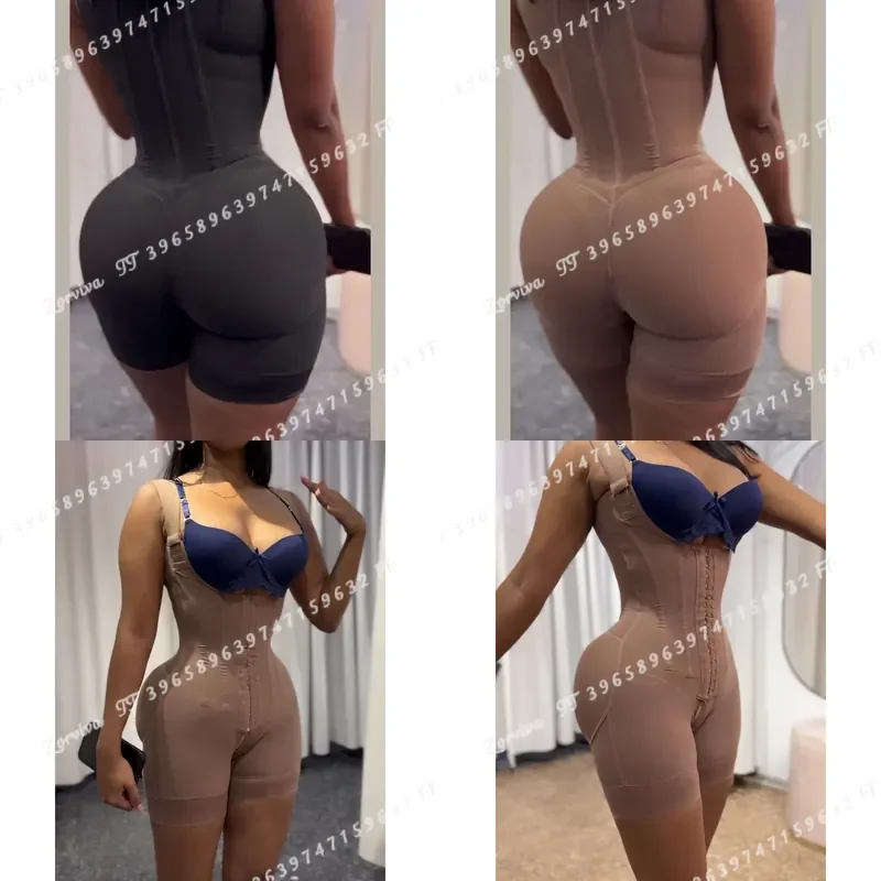 Open Chest Open Crotch Colombian Fajas Moldeadoras Stage 2 3 Post Surgery Compression Garment Full Body Shaper with Steel