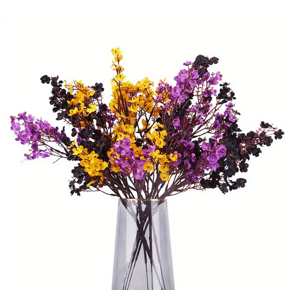Artificial Flowers Home Decor Adjustable Stem Artificial Flowers Realistic Artificial Babysbreath Silk Flowers for Home Office