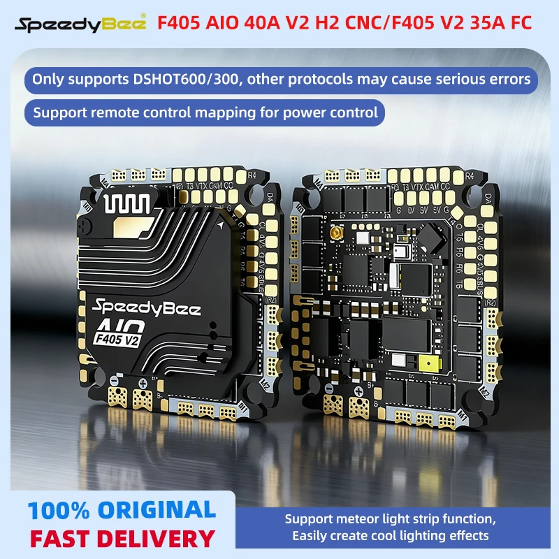 

Полетный контроллер SpeedyBee F405 AIO 40A V2 H2 CNC/F405 V2 35A 25.5x25.5 3-6S с интегрированным ESC и улучшенным режимом работы