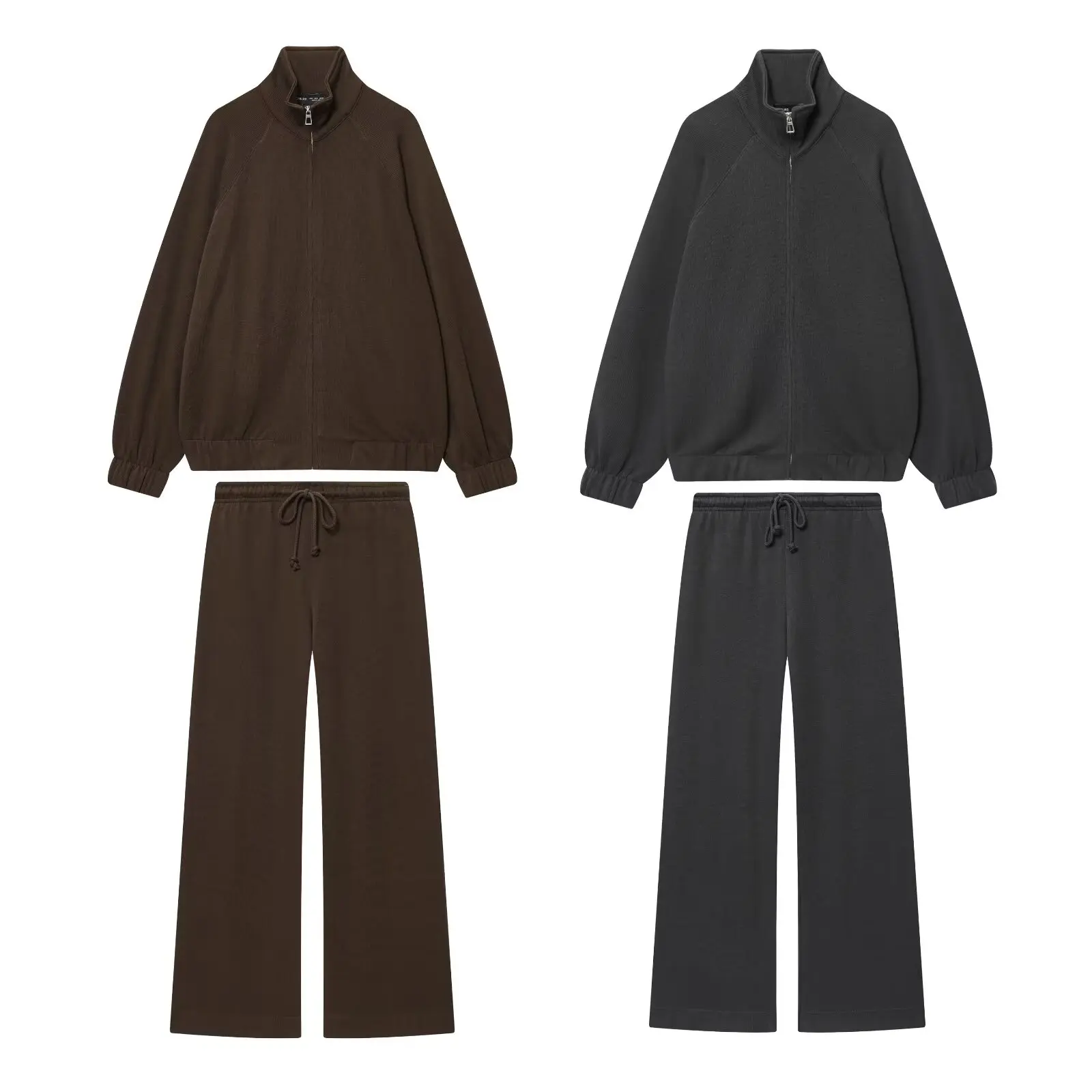 

2025 Autumn new sweatshirt, soft zipper, fashionable and trendy, with zipper and stand collar design, simple and elegant