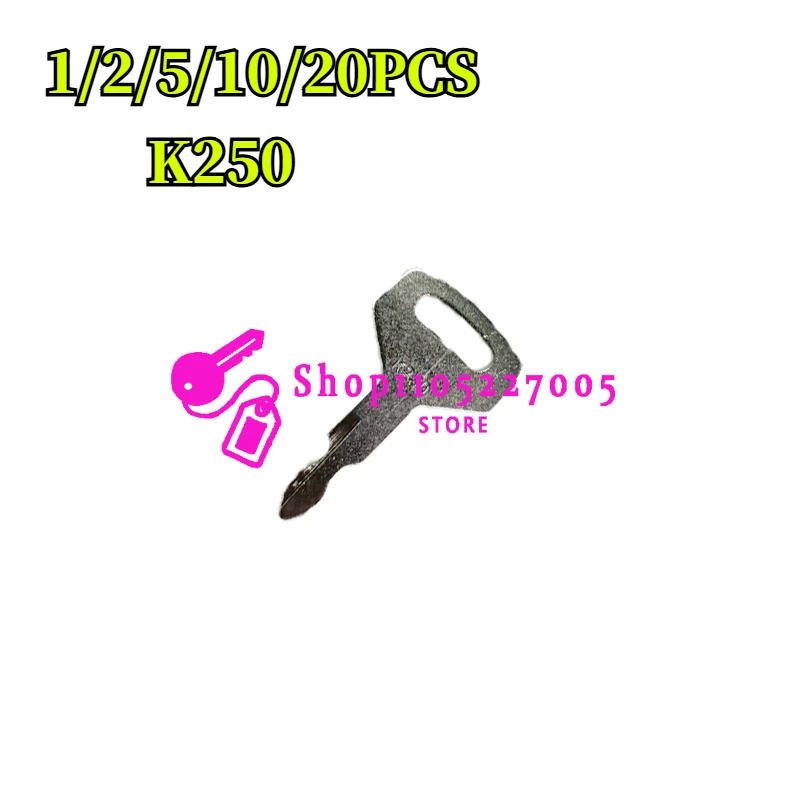 1/2/5/10/20PCS Ignition Key K250 2420Z1030D2 YN50501010P1 211070170 PM50S01001P1 Compatible with Excavator SK-8 SK200-1 SK200-3