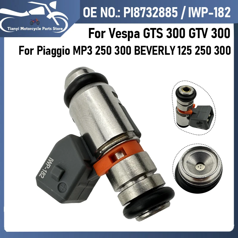 IWP182 8732885 Motorcycle Fuel Injector For Vespa GTS 300 Super GTV 300 Piaggio MP3 300 Beverly 300 SCARABEO 300 PI8732885 Injec