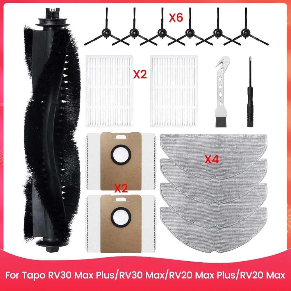 Hot-Accessory Kit For Tapo RV30 Max Plus/RV30 Max/RV20 Max Plus/RV20 Max Robot Vacuum Cleaner Replacement Parts