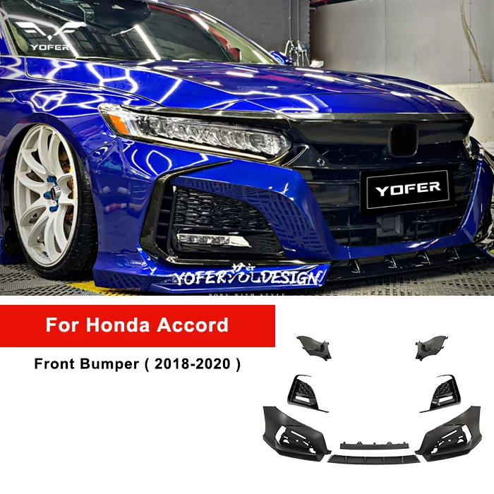 Wholesale Car Modifiied bumpers 10th gen Upgrade spare parts lip front Body Kit Car bumpers for honda accord