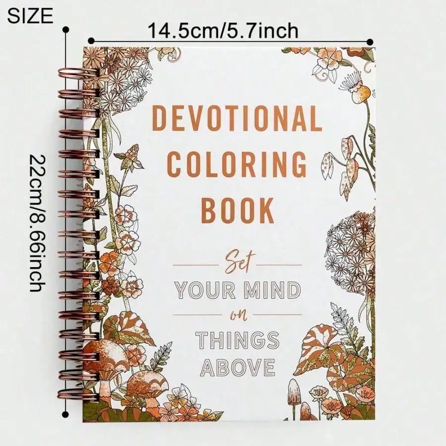 1 Pc Devotional Coloring Book-Set Your Mind On Things Above-Creative Outlet: With Beautifully Illustrated Coloring Pages, The Adult Coloring Book Offers A Creative Outlet For Self-Expression And Relaxation.,Mother's Day,Mom's Gift