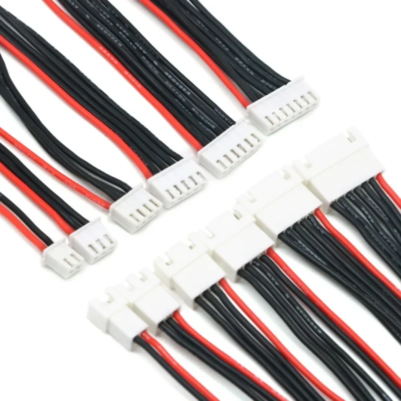 Cabo estendido de carregamento de bateria lipo 5 tamanhos 1s/2s/3s/4s/5s/6s/7s/8s 30cm 22awg JST-XH para carregador de equilíbrio modelo rc