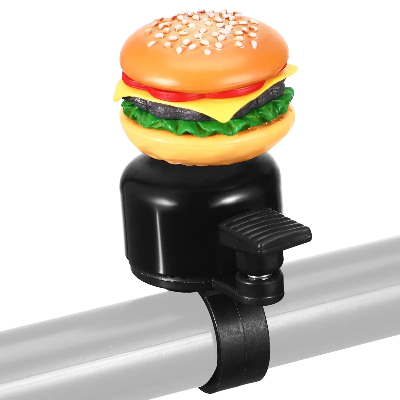 

1pcs Bicycle Cartoon Hamburger Iron Clear Bike Bell For Adults Sound Easy Install Kids Adults Handlebars Bike Accessories
