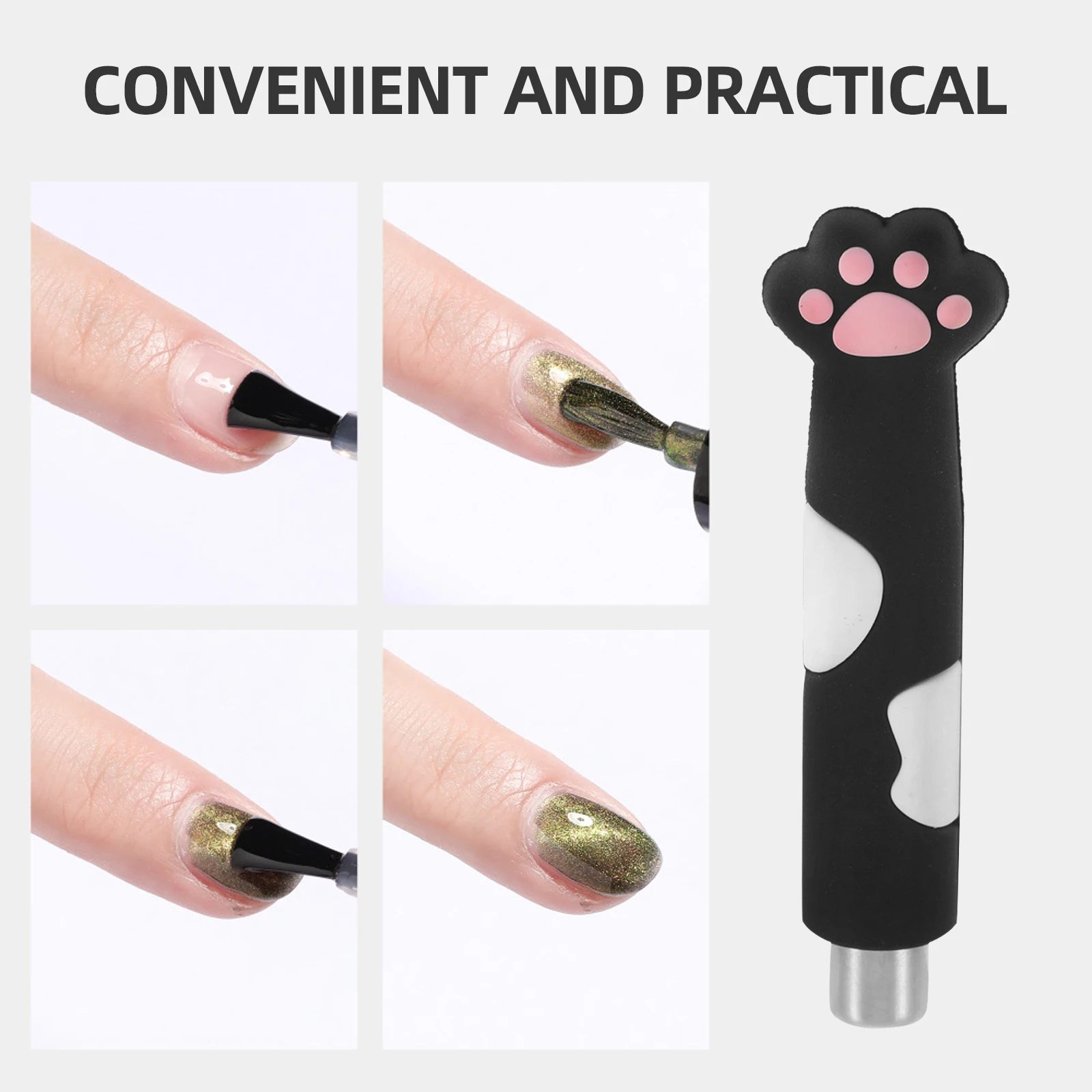 قطعتان من أدوات مغناطيسية على شكل عين القطة لتلميع الجل المغناطيسي المتين وخفيف الوزن وأنيق لفن الأظافر #2
