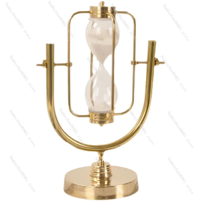 

Brass Hourglass Retro Light Luxury Ornament European Office Study TV Cabinet Wine Cabinet Soft Decoration