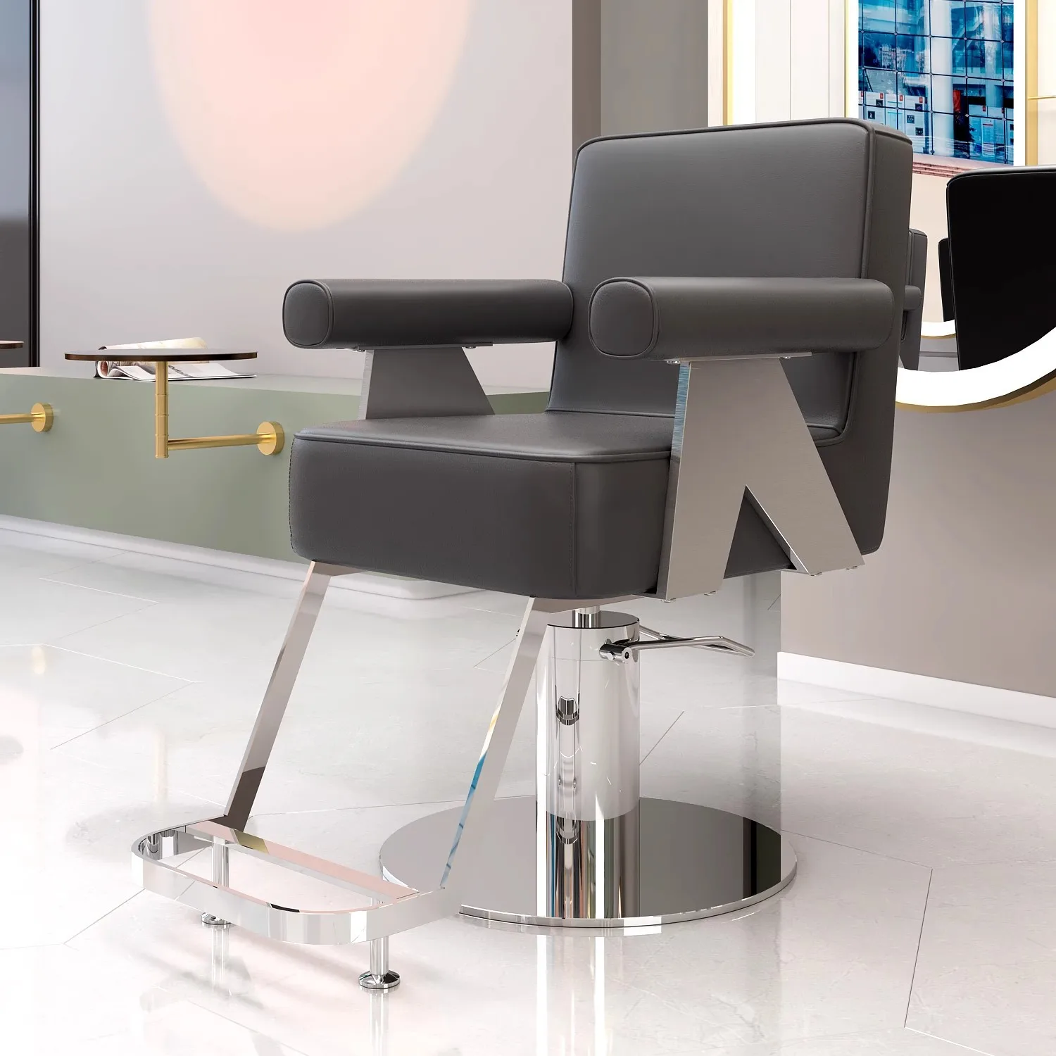 Can be placed in the chair of the barber shop, special hair cutting for the hair salon, perm and dye, can be lifted and lowered