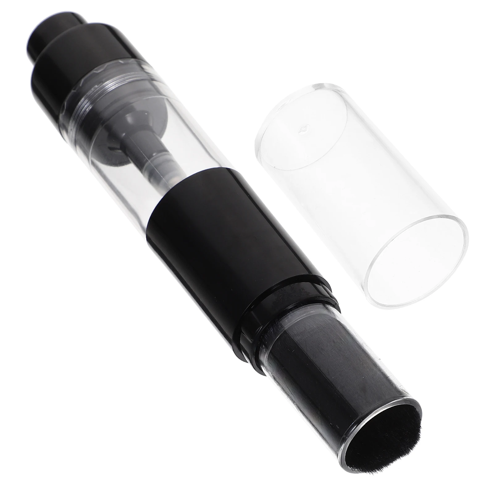 

Refillable Press Type Brush Black Button Fiber PF7 Portable Nail Dust Blush Loose Foundation Makeup Travel Brushes