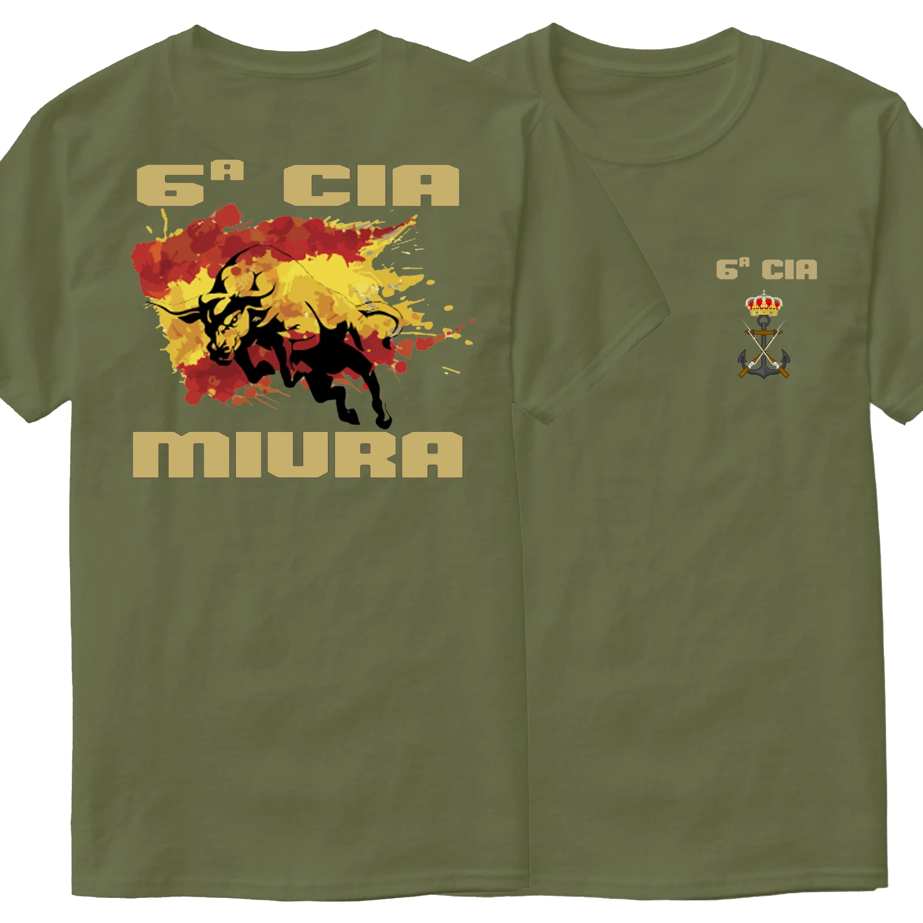 Camiseta 6ª Compañía Aniversario Infantería De Marina Española New 100% Cotton Short Sleeve O-Neck T-shirt Casual Mens Top