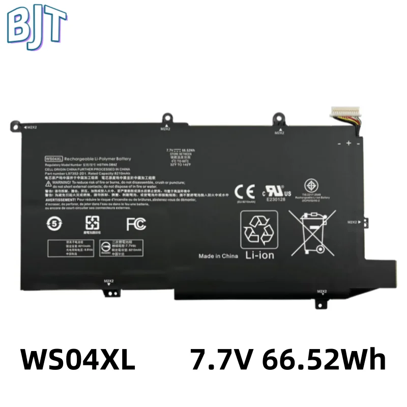 

New Laptop Battery WS04XL 7.7V 66.52Wh For HP Spectre X360 14-EA 14T-EA 14t-ea000 14-ea0007na L97352-2D1 HSTNN-DB9Z L97357-005