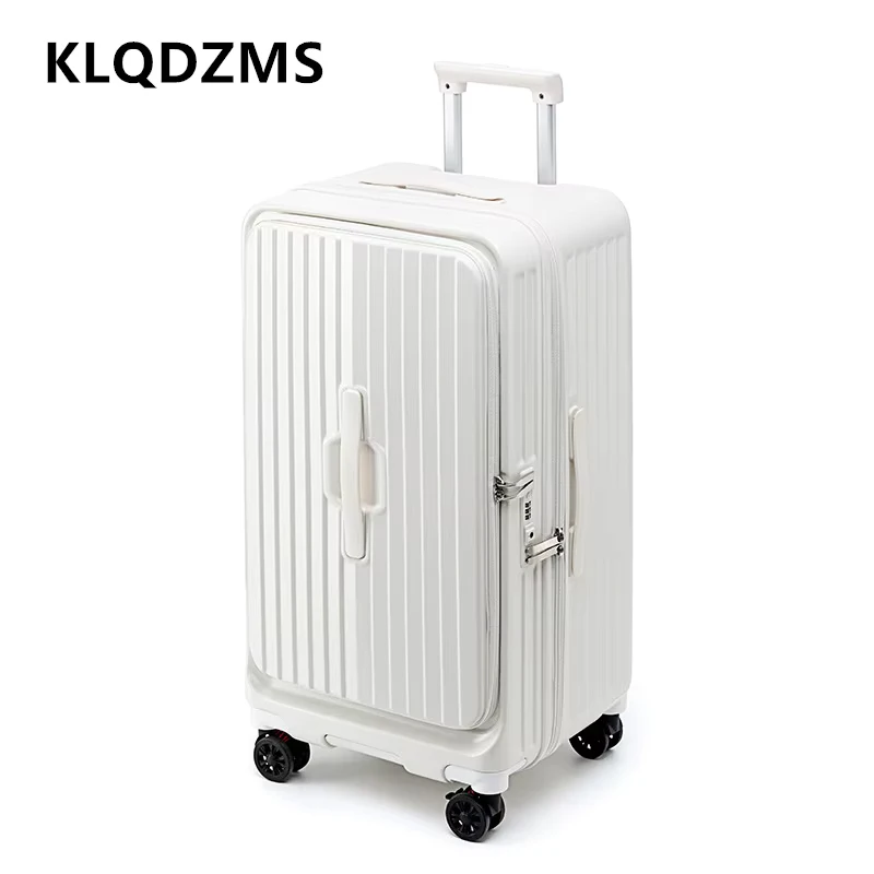 KLQDZMS Multifunctional Suitcase USB Charging Boarding Box Women's Large-capacity Cart Case Cart Type Travel Bag Luggage