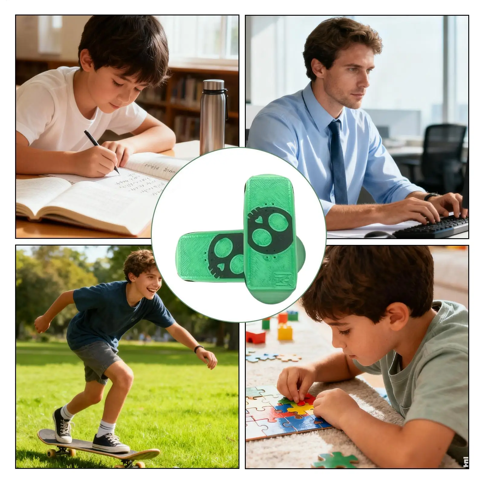 Mini Deskorolka na Palec Magnetyczna Kreatywna Gra Zabawka Drukowana w 3D Fajne Mini Deskorolki dla Dorosłych Dzieci Chłopców Dziewcząt do Nauki Szkoły