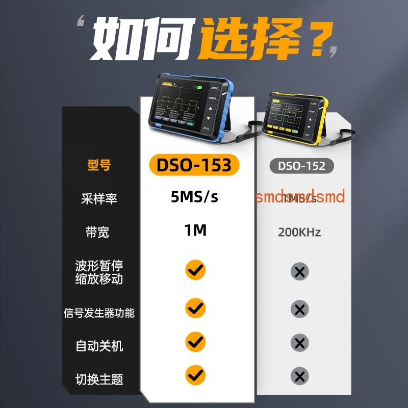 2-In-1 Multifunctional Portable Digital Oscilloscope Mini Signal Generator