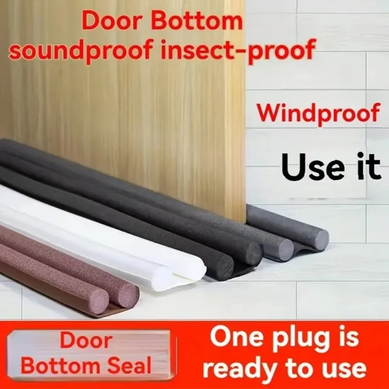 1/2pc Door Sealing Strip Door Bottom Seal Strip Soundproof Door And Window Gap Windshield Strip Heat Preservation And Dustproof